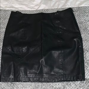 Leather pencil skirt